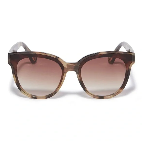 LeLe Sadoughi - Tortoise & Gold Sunglasses Lido Sunglasses by Lele Sadoughi | Rent the Runway main image 3